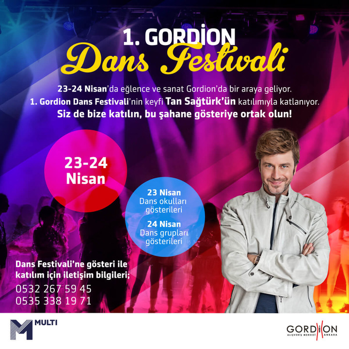 1. Gordion Dans Festivali 23-24 Nisan tarihlerinde Gordion AVM’de